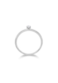 MONCARA - Damen Ring, 375er Weißgold, 1 Diamant ca. 0,14 Karat - Weißgold