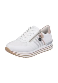 remonte® - Glattleder Sneaker - Weiß/Beige