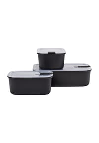 MEPAL Frischhaltedosen-Set, 3-teilig - EASY CLIP - NORDIC BLACK