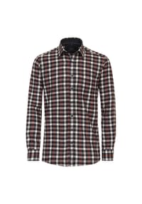 CASAMODA - Herren Freizeithemd kariert Comfort Fit - Braun