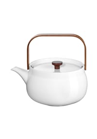 ASA - Japandi Teekanne mit Holzgriff, Porzellan, White - Black