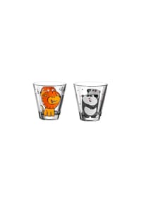 LEONARDO Kinderbecher Bambini 215 ml 2er Set - BAMBINI - grau-gelb