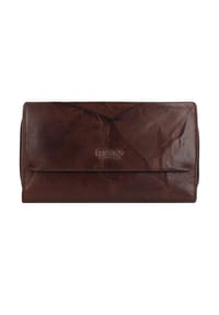 mano Donna Aurona RFID - Donna Aurona Geldbörse RFID Leder 18 cm - cognac