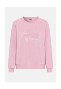 olsen - Sweatshirt mit Placement-Print - Peony Pink