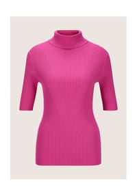 MADELEINE - Rippstrickpullover mit Halbarm - magenta