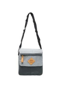 eminent LED - Schultertasche, Label, RFID-Schutz - GREY W/BLACK