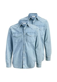 JACK & JONES - Jeanshemd 2er Pack Western - Blue denim