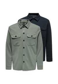 ONLY & SONS - Hemdjacke / Overshirt 2er Pack Newkodyl - Castor gray