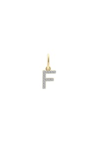 XENOX - Damen Anhänger Buschstabe F, 925er Silber - GELBGOLD
