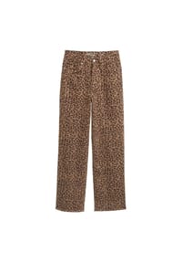 DENIM TOM TAILOR - Jeans, Wide-Leg, Leo-Print, für Damen - 38819 BROWN BLACK