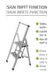 WENKO® Klapptrittleiter, Alu-Design, 2-stufig, rutschfest Bild 7