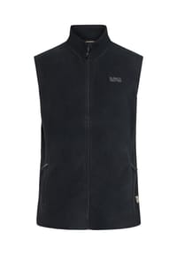 GLOBETROTTER - Fleeceweste Noos Jim03, Stehkragen, atmungsaktiv, für Herren - 19-3911 BLACK BEAU