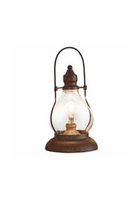 LOBERON - Wiederaufladbare LED-Laterne Cortney antikbraun - antikbraun