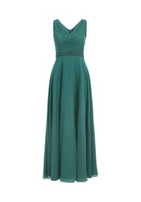 Vera Mont - Abendkleid mit Plissee - Dark Emerald
