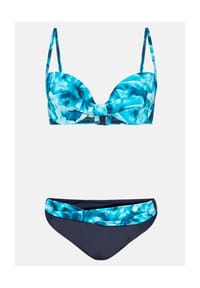 DESIRéE - Bikini Blurred Floral Print, Gummibund, für Damen - INK BLUE AOP