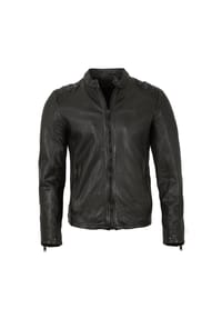 Mauritius LEATHERWEAR - Herren Lederjacke Lammnappa schwarz - schwarz