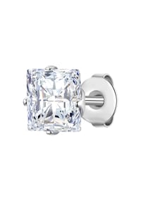 TRUE REBELS - Herren Ohrringe aus Edelstahl in silber Zirkonia - silber