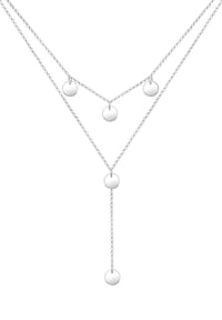 elli. - Halskette Y-Kette Geo Layer Plättchen 925 Sterling Silber - Gold