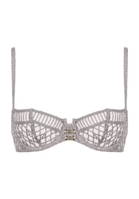 Aubade - Balconette-BH, Stickerei, für Damen - 0 COSMOS SILVER