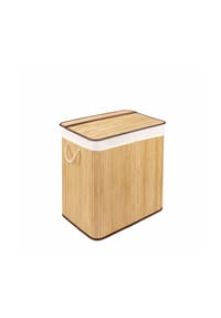 WohnDirect - Wäschekorb mit Deckel BAMBOO - Braun