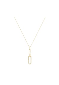 Luigi Merano® - Kette längliche Glieder, mit Zirkonia Steinen, Gold 375 - gold
