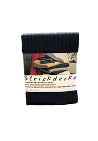 GRACE GRAND SPA - Strickdecke mit klassischem Zopfmuster - Marine