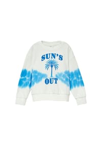 s.Oliver - Sweatshirt, Rippbündchen, für Kinder - 0210 WHITE