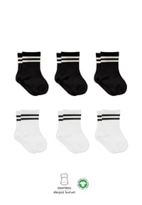 bistyle® - Baby-Socken Basic 6er-Pack, GOTS-zertifiziert, hoher Baumwollanteil - Braun Mix