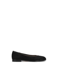 KAZAR STUDIO - Ballerinas aus schwarzem Leder mit Fellbesatz - Schwarz