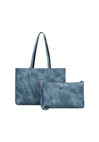 REPLAY - Shopper Tasche 35 cm - blue denim-black