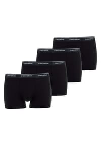 ceceba® - Herren Boxershorts, 4er Pack - Monza, Unterwäsche, Logo, einfarbig - Schwarz