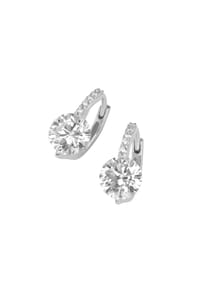 SMART JEWEL® - Klappcreolen mit Zirkonia, Silber 925 - silber