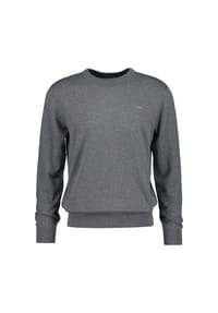 GANT - Herren Strickpullover - CLASSIC COTTON C-NECK, Rundhals, Baumwolle, Regular Fit - Dunkelblau