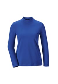 GOLDNER - Kurzgröße:  Stehkragenshirt mit Langarm - dunkelrot