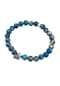 KUZZOÍ Armband Herren Totenkopf Blau-Gefärbter Achat 925 Silber Bild 2