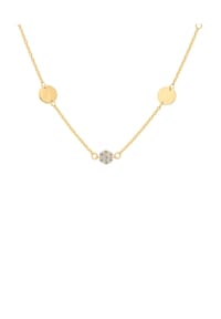 Adelia's - Adelia's Damen Ankerkette Halskette 333 Gold ( 8K ) mit Zirkonia – Goldkette - gold