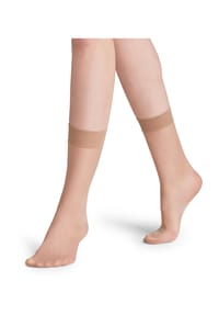 FALKE - Seidenglatt Feinsöckchen, 15 DEN, Sensitive Top-Bündchen, für Damen - 3009 BLACK