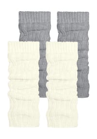 normani® - 2 Paar Strickstulpen mit wärmender Alpakawolle - Anthrazit