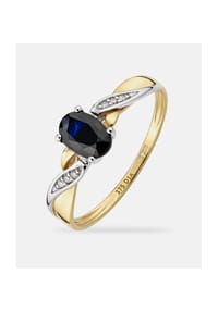 Diamant L'eternel - Ring, mit Saphir, 375 Gelbgold - gold