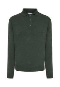 GALERIA - Cashmere-Pullover, Polokragen, für Herren - 2 BROWN A30964P