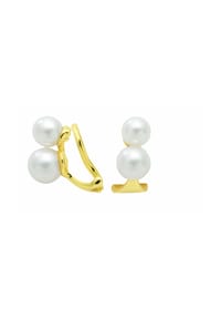 Adelia's - Damen 585 Gold Ohrringe   Ohrclips mit Süßwasser Zuchtperle - gold