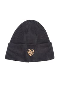 Seasons of April - Beanie ZOE Strick Damen Mütze mit Herz Motiv - weich, warm & modisch - Bordeaux