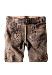 STOCKERPOINT - Trachtenlederhose Logan - hellgrau gespeckt