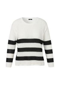 frapp - Pullover in großen Größen - offwhite / black