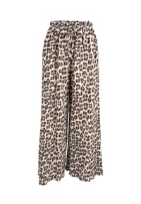Seasons of April - Stoffhose DANI LEO MUSSELIN Damen Leopard Hose - locker & lässig - Beige