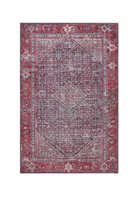 WECONhome - Kurzflorteppich Flashback - Orient-Vintage Design, 6 mm Flachgewebe - 