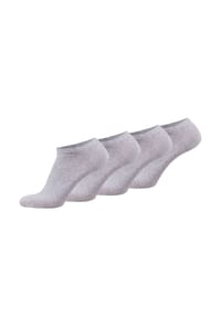 TOM TAILOR - Unisex Socken, 4er Pack - Basic, Sneakersocken, einfarbig - Grau
