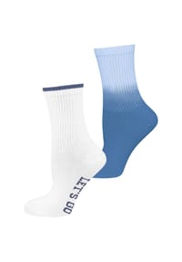 nur die - Freizeitsocken Good Vibes - BLAU/WEISS