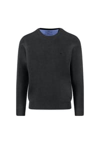 FYNCH-HATTON® - Pullover, Baumwolle, Rippbündchen, für Herren - 936  STEEL