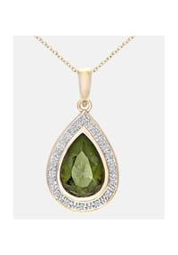 Diamant L'eternel - Kette mit Anhänger, mit 0.1 ct Diamant, 375 Gelbgold - gold